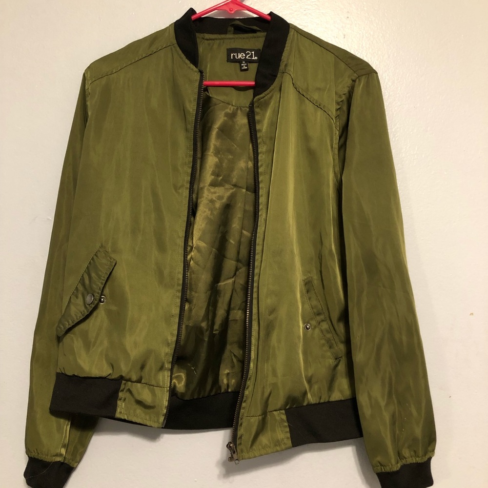 Green bomber jacket